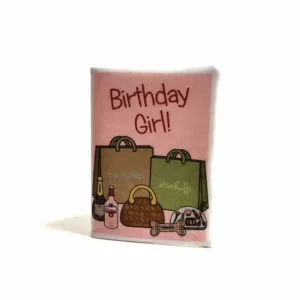 Birthday Card Pink Shopping Trip